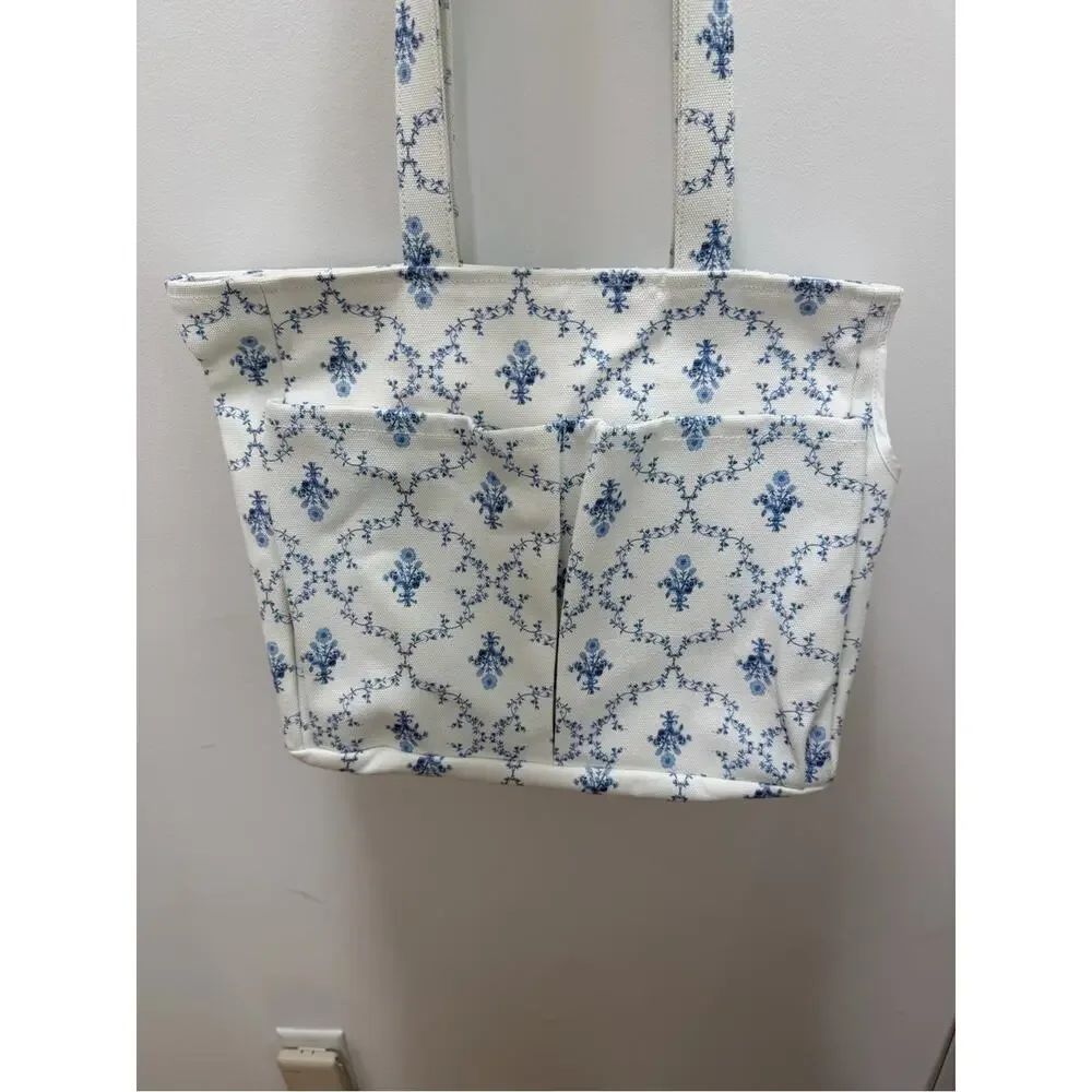 NWT Rare Hill House Pet Tote in Blue Trellis